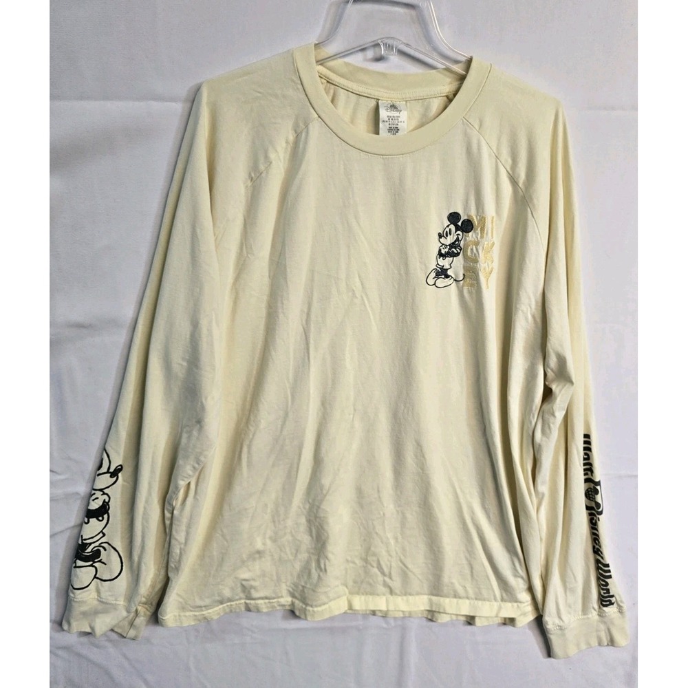 Walt Disney TShirt Size XXL Yellow Long Sleeve Mickey Women's